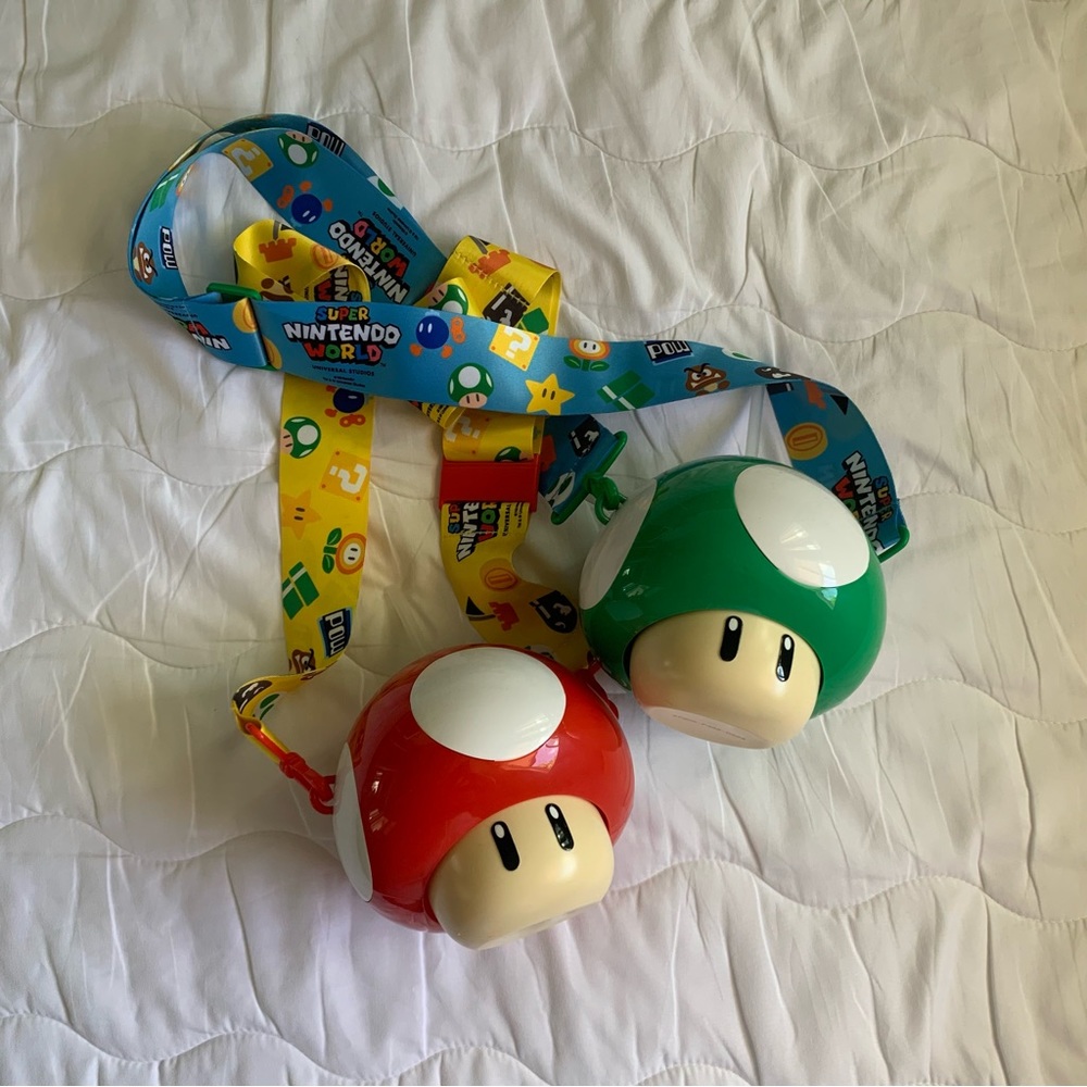 super mario nintendo world mushroom drink holder
